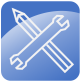 Icon Stift und Schraubenschlüssel